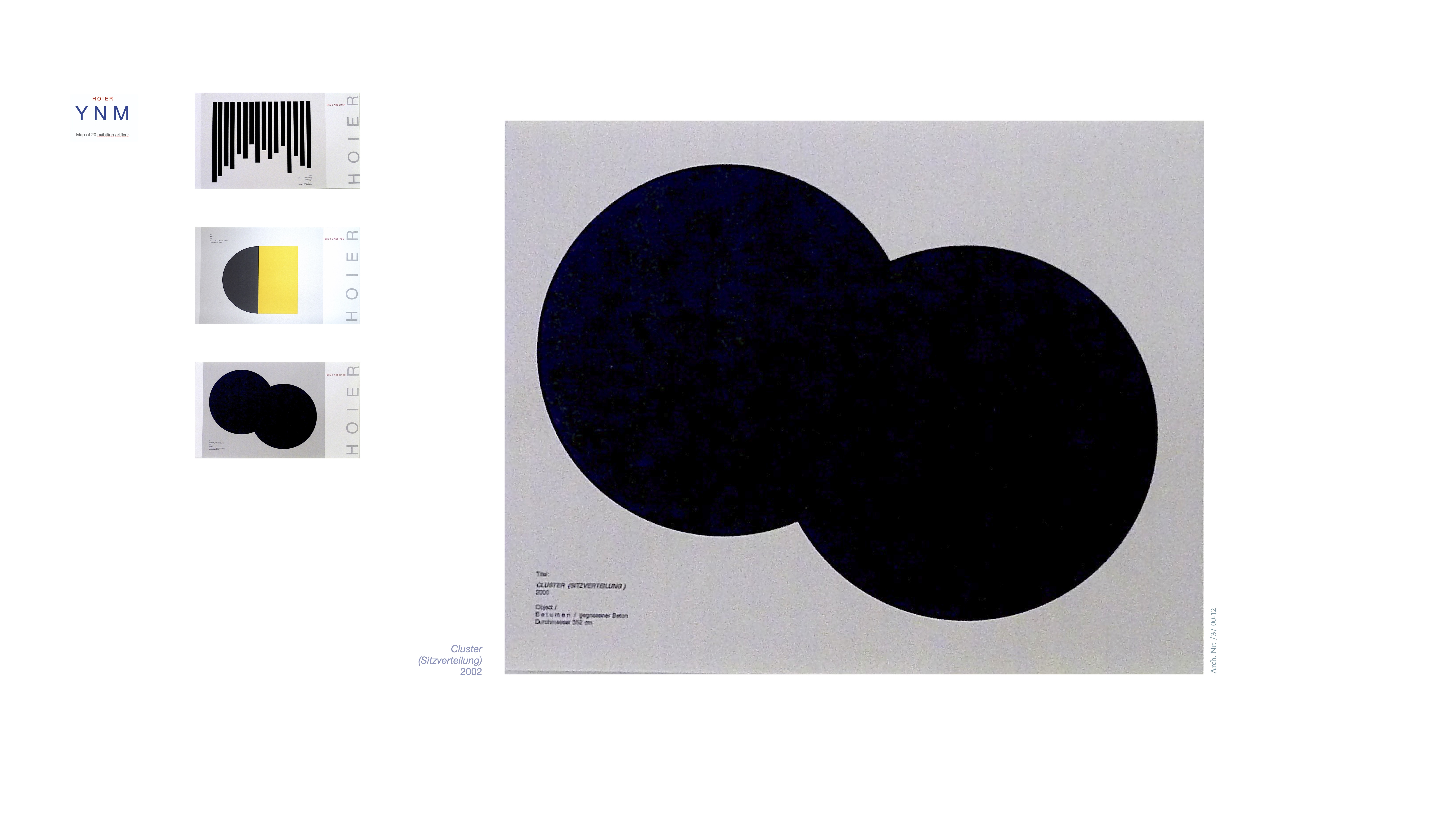 YNM / Heiner H. Hoier / Hoier.works / Cluster (Sitzverteilung) - 2002 - Betumen / Beton gegossen