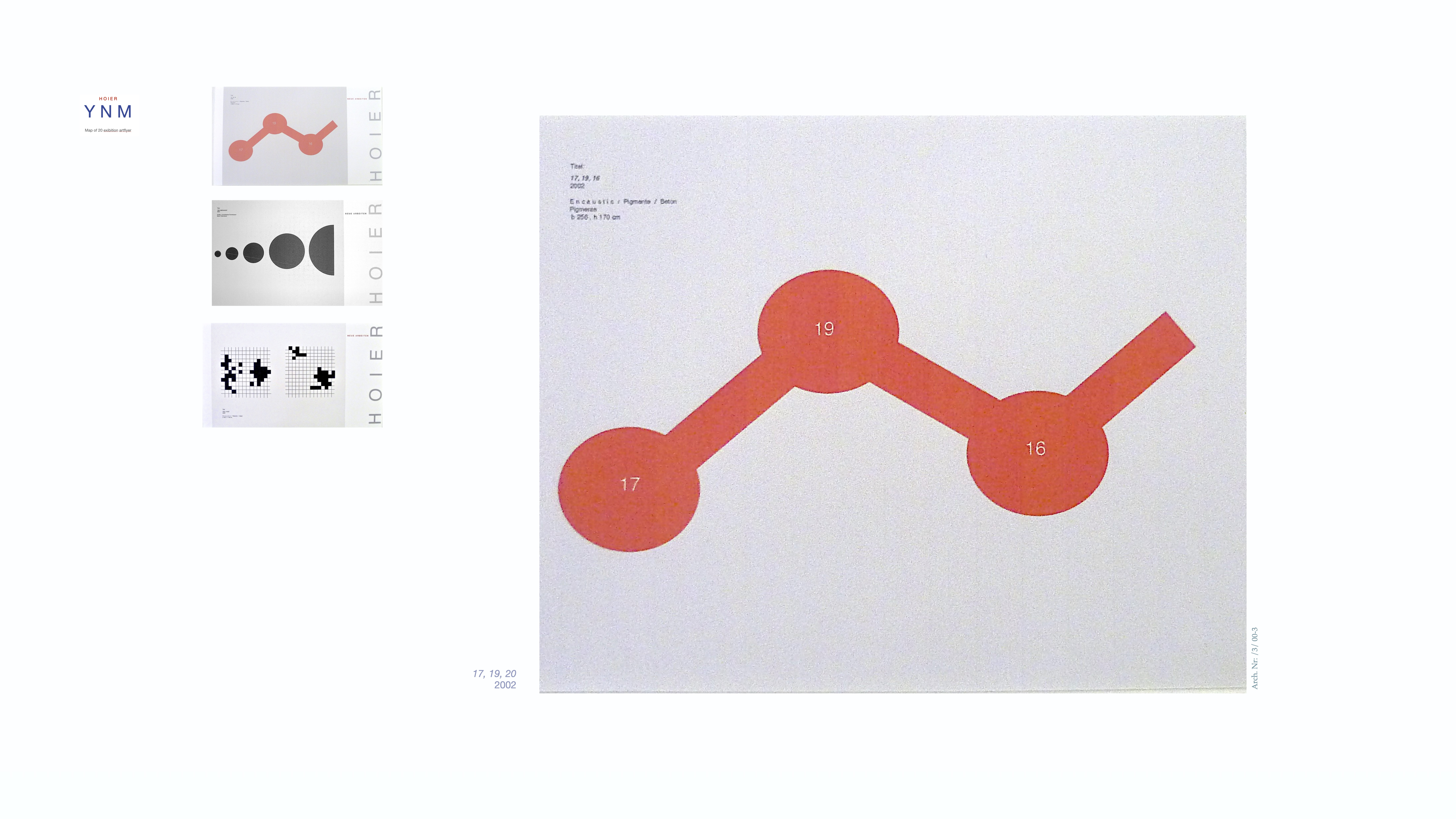 YNM / Heiner H. Hoier / Hoier.works / 17, 19, 16 - 2002 - Encaustic  / Pigmente / Beton